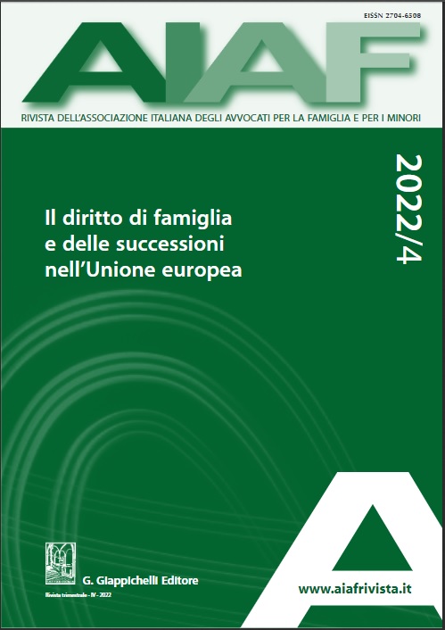 La nuova rivista AIAF è online, l'editoriale dell'Avv. Giulia Sarnari